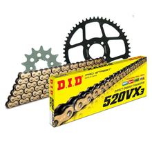 Kit de Corrente DID Aço 520VX3 / 120 com Elo de Fechamento Nietschloss para Sachs Roadster 125 ccm