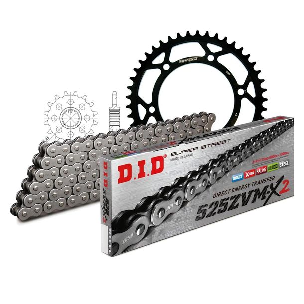Kettensatz DID Stahl 525ZVM-X2 / 118 Endlos