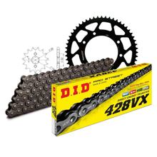 Set di catene DID acciaio 428VX / 136 Blocco della clip per Rieju Marathon LC Cross Pro Supermoto AC MRT Freejump 125 ccm Bj. 2010 - 2015