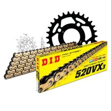 Chain set DID Stahl 520VX3 / 78 Clip lock for Kymco Mxer Maxxer 50 ccm