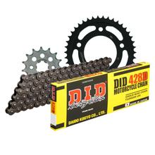 Set di catene DID acciaio 428D / 128 Blocco della clip per Kymco Quannon Racing Naked 125 ccm Bj. 2007 - 2013