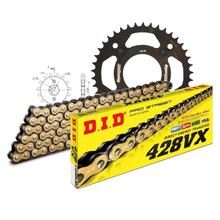 Set di catene DID acciaio 428VX / 126 Serratura a rivetti per SYM Husky 125 ccm Bj. 1996 - 2005