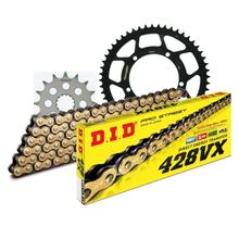 Juego de cadenas DID Acero 428VX / 134 Cerradura de remache para MuZ / MZ RT SX 125 ccm Bj. 2002 - 2011