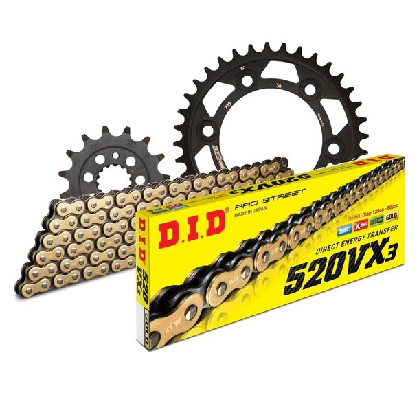 Kettensatz DID Stahl 520VX3 / 98 Endlos
