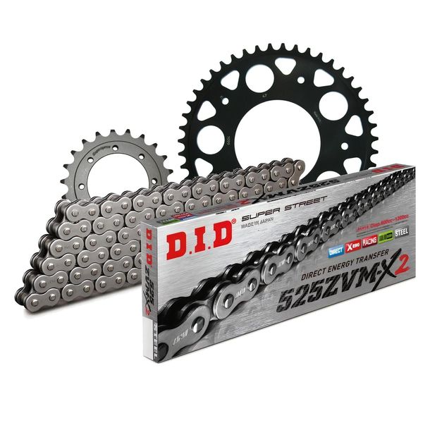 Set di catene DID acciaio 525ZVM-X2 / 102 Serratura a rivetti