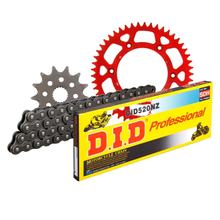 Set di catene DID Alu 520NZ / 116 Blocco della clip rosso per HM CRE F 250 ccm Bj. 2003
