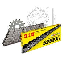 Jeu de chaînes DID acier 525VX3 / 112 Serrure à rivet pour Kawasaki Z SX 1000 ccm Bj. 2011 - 2019