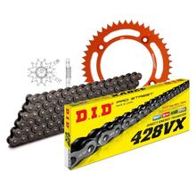 Kettingset DID Alu 428VX / 120 Nietschloss oranje voor KTM SX 85 ccm Bj. 2018 - 2020