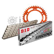 Chain set DID Alu 520ZVM-X / 118 rivet lock orange