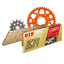 Jeu de chaînes DID Alu 520ERT2 / 118 Serrure à clipser orange
