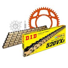 Chain set DID Alu 520VX3 / 110 Clip lock orange for KTM Freeride R 250 ccm Bj. 2017