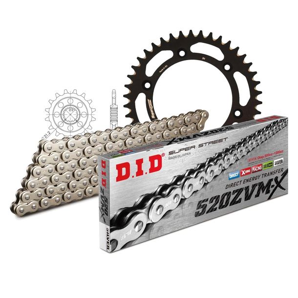 Chain set DID Alu 520ZVM-X / 118 endless black