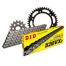 Chain set DID Alu 520VX3 / 118 Clip lock black for KTM LC4 Adventure R Duke 400 / 640 ccm Bj. 1994 - 2007