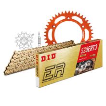 Jeu de chaînes DID Alu 520ERT2 / 118 Serrure à clipser orange