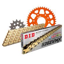 Chain set DID Alu 520ZVM-X / 118 rivet lock orange