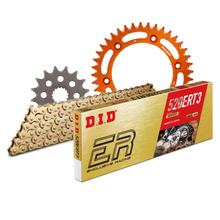 Ketting set DID Alu 520ERT2 / 110 Clipsluiting oranje voor KTM SXC 625 ccm Bj. 2003 - 2005
