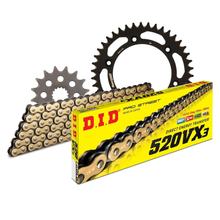 Chain set DID Alu 520VX3 / 118 rivet lock black for KTM LC4 Adventure R Duke 400 / 640 ccm Bj. 1994 - 2007