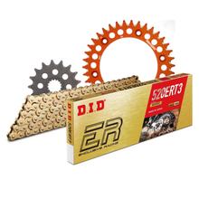Jeu de chaînes DID Alu 520ERT2 / 106 Serrure à clipser orange