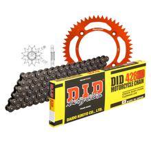 Chain set DID Alu 428HD / 122 Clip lock orange for KTM SX, Husqvarna TC 85 ccm Bj. 2003 - 2017