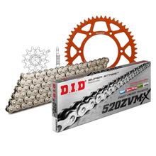 Zestaw łańcucha DID Alu 520ZVM-X / 118 zamykacz nitujący pomarańczowy do KTM SX-F, Husqvarna FC 250 ccm Rok prod. 2018 - 2020