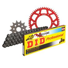 Set di catene DID Alu 520NZ / 116 Blocco della clip rosso