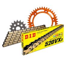 Kettensatz DID Alu 520VX3 / 118 Clipschloss orange