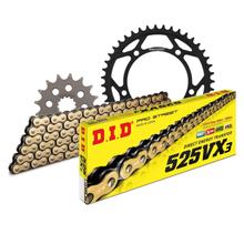 Set di catene DID acciaio 525VX3 / 116 Serratura a rivetti per Suzuki GSX-R 600 ccm Bj. 2008 - 2010