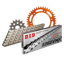 Kettingset DID Alu 520ZVM-X / 110 Nietschloss oranje voor KTM SXC 625 ccm Bj. 2003 - 2005
