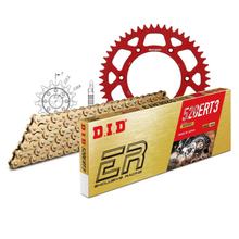 Chain set DID Alu 520ERT2 / 116 Clip lock red for Honda CRF X 250 ccm Bj. 2004 - 2015