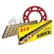 Kit de Corrente DID Alu 520VX3 / 114 Fecho Clip Roxo para Honda CR R 250 ccm Ano 2006 - 2007