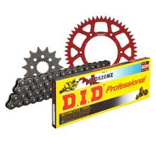 Jeu de chaînes DID Alu 520NZ / 116 Serrure à clipser rouge