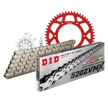 Kettingkit DID Alu 520ZVM-X / 120 Nietschloss rood voor Honda CRF X 450 ccm Bj. 2005 - 2015