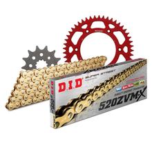 Zestaw łańcucha DID Alu 520ZVM-X / 106 z zamkiem nitowanym czerwony do Honda XR R 250 ccm Rocznik 1996 - 2004