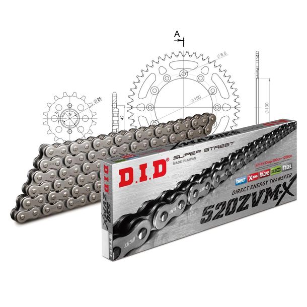Chain set DID Alu 520ZVM-X / 110 endless black