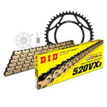 Set di catene DID acciaio 520VX3 / 116 Serratura a rivetti per MuZ / MZ Baghira Black Panther Streetmoto 660 ccm Bj. 1998 - 2005