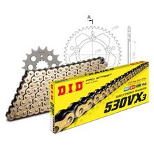 Chain set DID Alu 530VX3 / 110 rivet lock black for Honda CBR XX Blackbird 1100 ccm Bj. 1997 - 2008