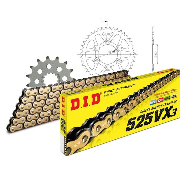 Chain set DID Alu 525VX3 / 112 endless black