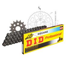Jeu de chaînes DID Alu 530NZ / 112 Serrure à clipser noir