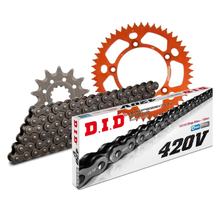 Řetězová sada DID Alu 420V / 112 Clipschloss oranžová pro KTM SX 60 / 65 ccm rv. 1998 - 2001
