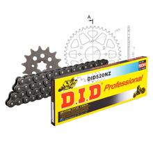 Set di catene DID Alu 520NZ / 112 Blocco della clip arancione