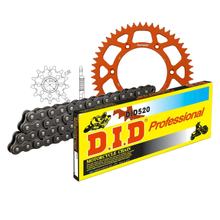 Kettensatz DID Alu 520 / 118 Clipschloss orange für KTM EXC RACING Racing EGS SX-F, Husqvarna TE EXC-F Sixdays 150 - 520 ccm Bj. 1992 - 2020