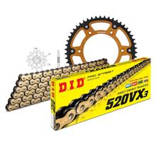 Set di catene DID Stealth 520VX3 / 114 Blocco della clip oro