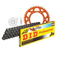 Kettensatz DID Alu 520NZ / 118 Clipschloss orange für KTM EXC RACING SX Racing 200 - 525 ccm Bj. 2000 - 2013