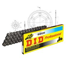 Set di catene DID Stealth 520 / 114 Blocco della clip oro