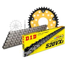 Set di catene DID Stealth 520VX3 / 106 Serratura a rivetti oro
