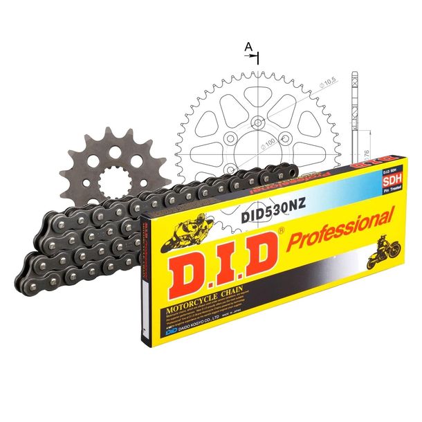 Chain set DID Alu 530NZ / 110 Clip lock black