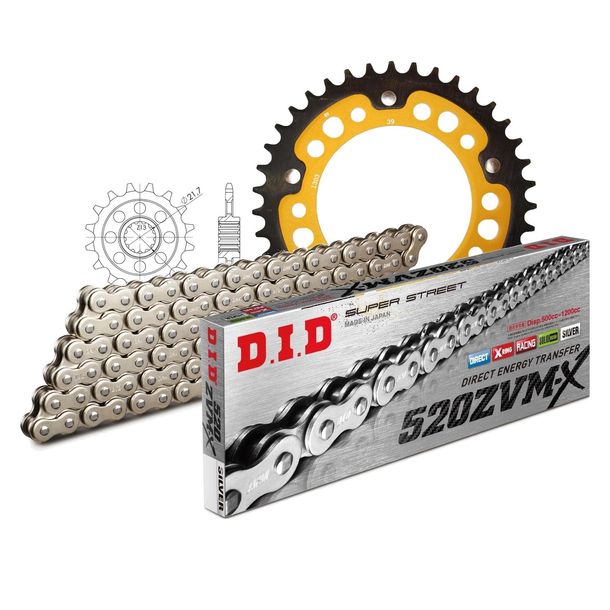 Chain set DID Stealth 520ZVM-X / 112 endless gold