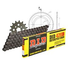 Set di catene DID Alu 420D / 118 Blocco della clip nero per Honda CR R 80 ccm Bj. 2002