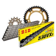 Chain set DID Stealth 530VX3 / 108 rivet lock gold for Honda CBR F 600 ccm Bj. 1991 - 1996