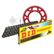Kit de Corrente DID Alu 520NZ / 114 Fecho Clip vermelho para Honda CRF F 230 ccm Ano 2004 - 2008